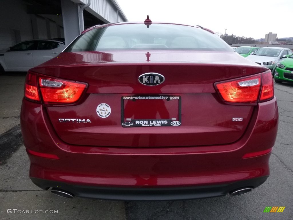 2015 Optima LX - Remington Red / Beige photo #4