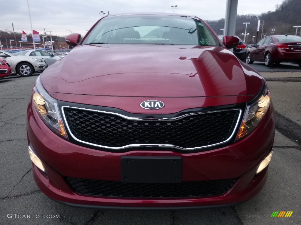 2015 Optima LX - Remington Red / Beige photo #8