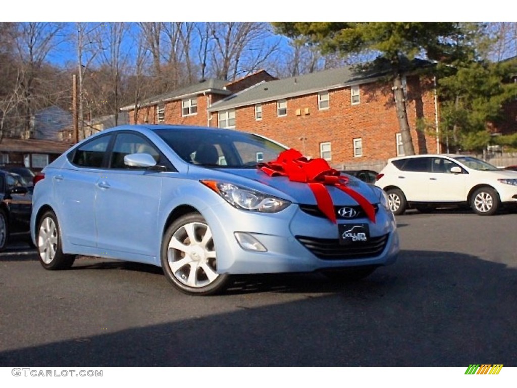 2012 Elantra Limited - Blue Sky Metallic / Beige photo #1