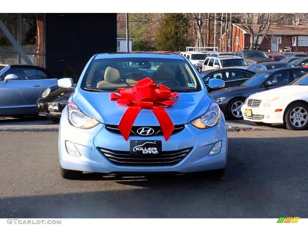 2012 Elantra Limited - Blue Sky Metallic / Beige photo #2