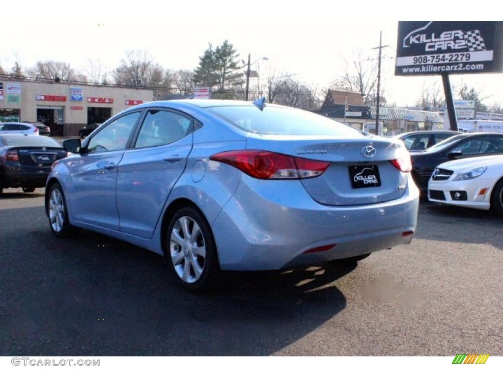 2012 Elantra Limited - Blue Sky Metallic / Beige photo #5