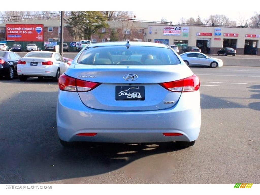 2012 Elantra Limited - Blue Sky Metallic / Beige photo #6