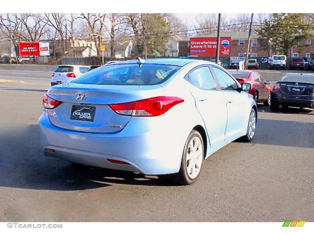 2012 Elantra Limited - Blue Sky Metallic / Beige photo #9