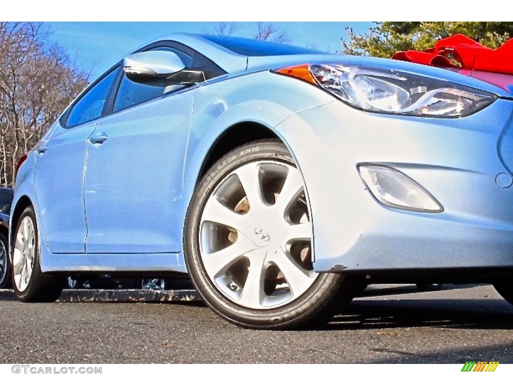 2012 Elantra Limited - Blue Sky Metallic / Beige photo #13