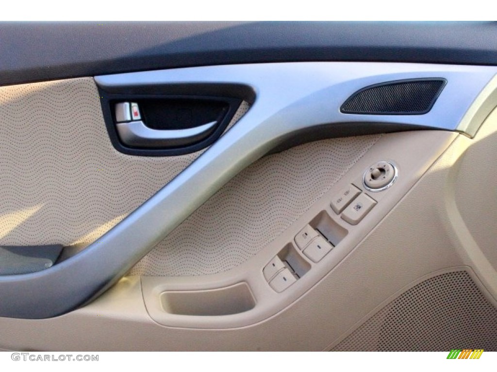 2012 Elantra Limited - Blue Sky Metallic / Beige photo #17