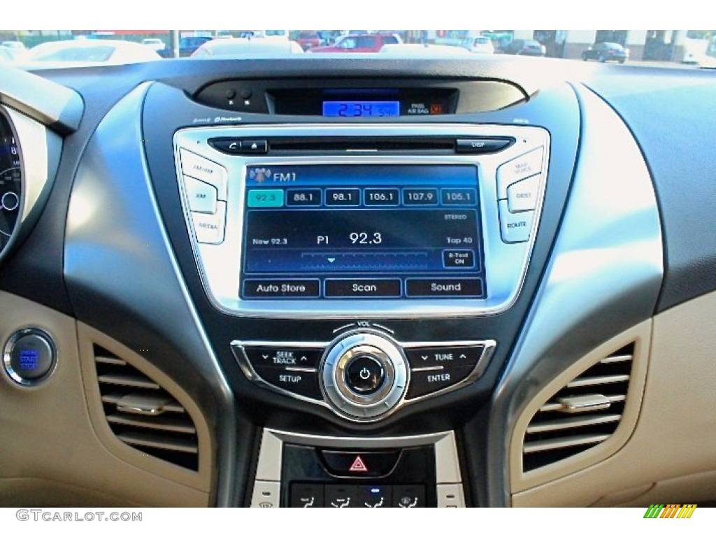 2012 Elantra Limited - Blue Sky Metallic / Beige photo #26