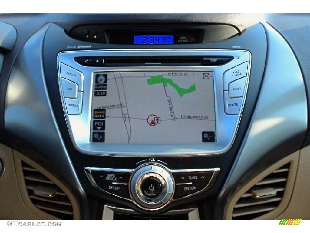 2012 Elantra Limited - Blue Sky Metallic / Beige photo #27