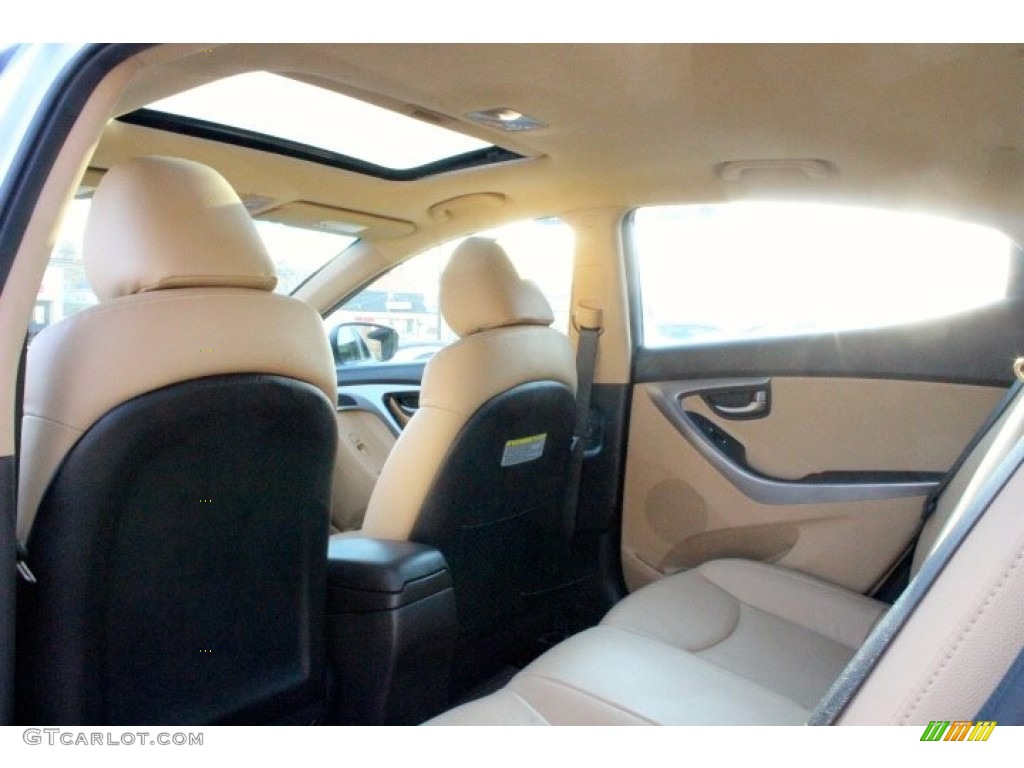 2012 Elantra Limited - Blue Sky Metallic / Beige photo #33