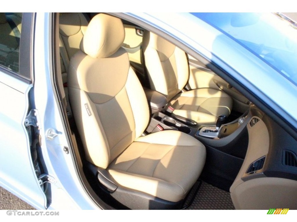 2012 Elantra Limited - Blue Sky Metallic / Beige photo #36