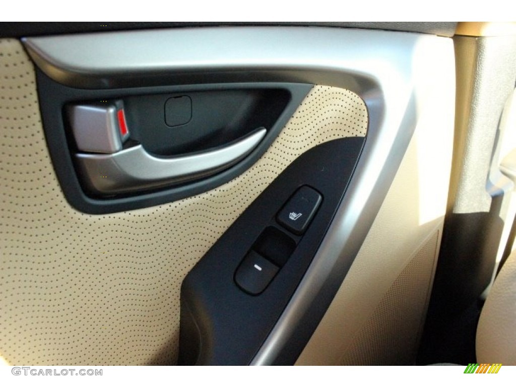 2012 Elantra Limited - Blue Sky Metallic / Beige photo #42