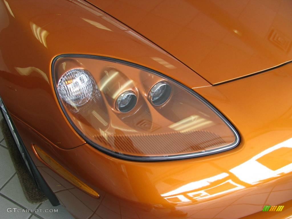 2008 Corvette Z06 - Atomic Orange Metallic / Ebony photo #12