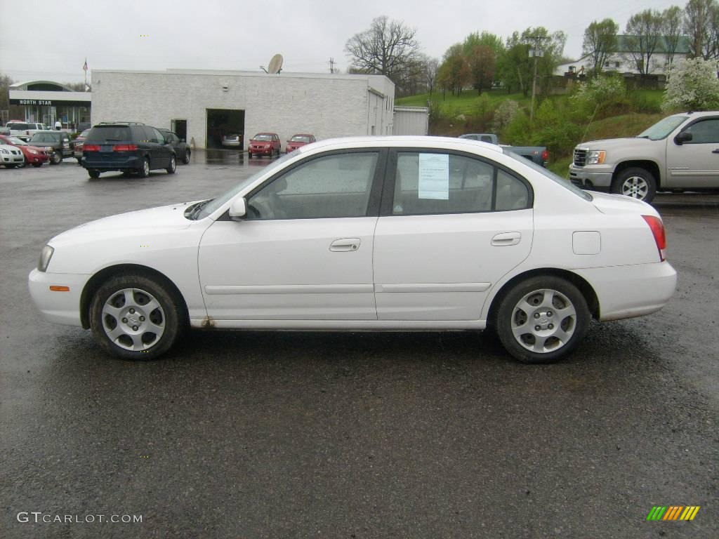 2001 Elantra GLS - Noble White / Beige photo #2
