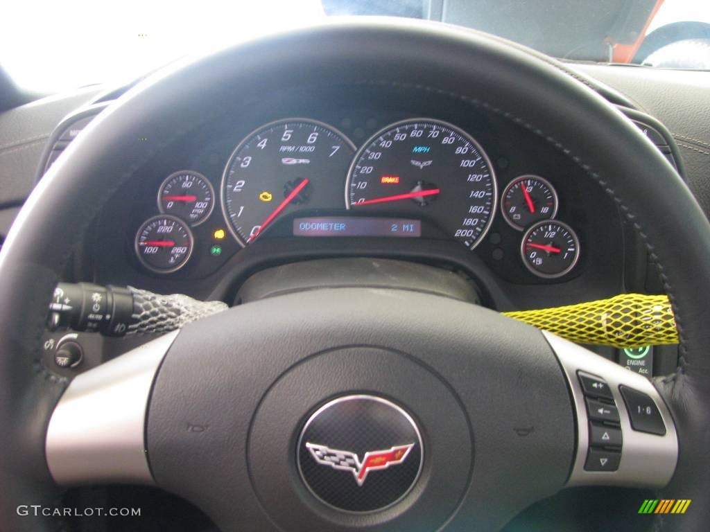 2008 Corvette Z06 - Atomic Orange Metallic / Ebony photo #22