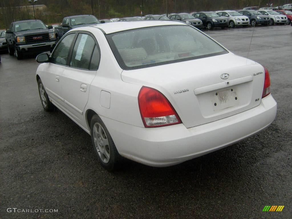 2001 Elantra GLS - Noble White / Beige photo #3
