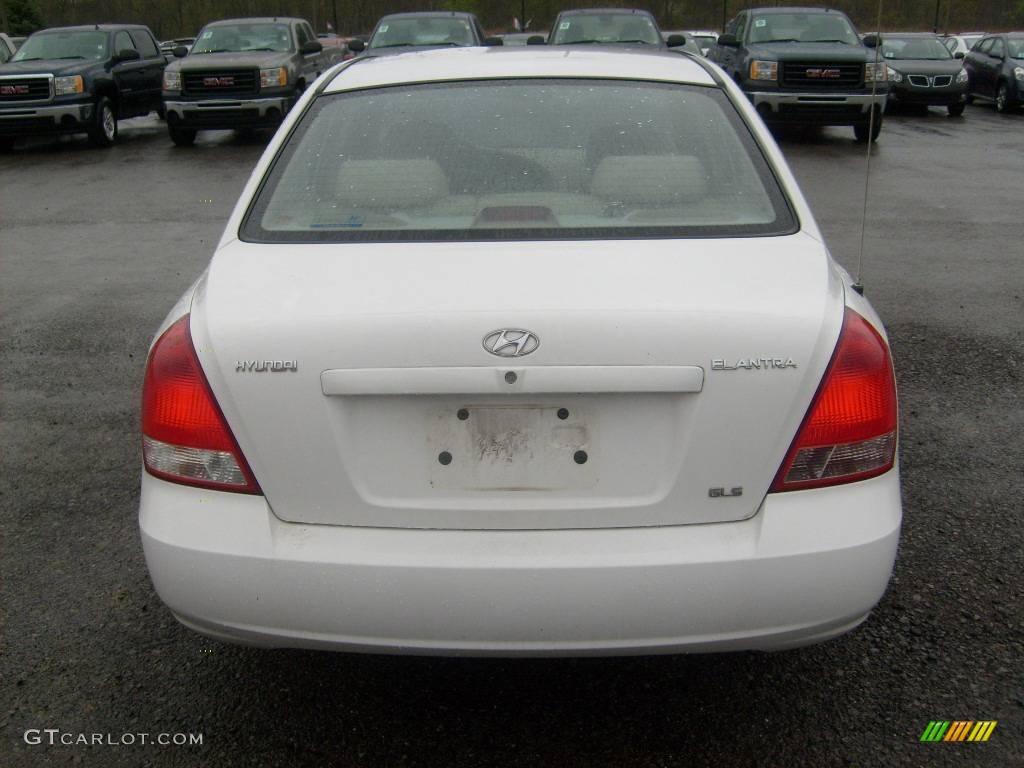 2001 Elantra GLS - Noble White / Beige photo #4