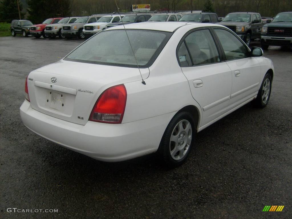 2001 Elantra GLS - Noble White / Beige photo #5