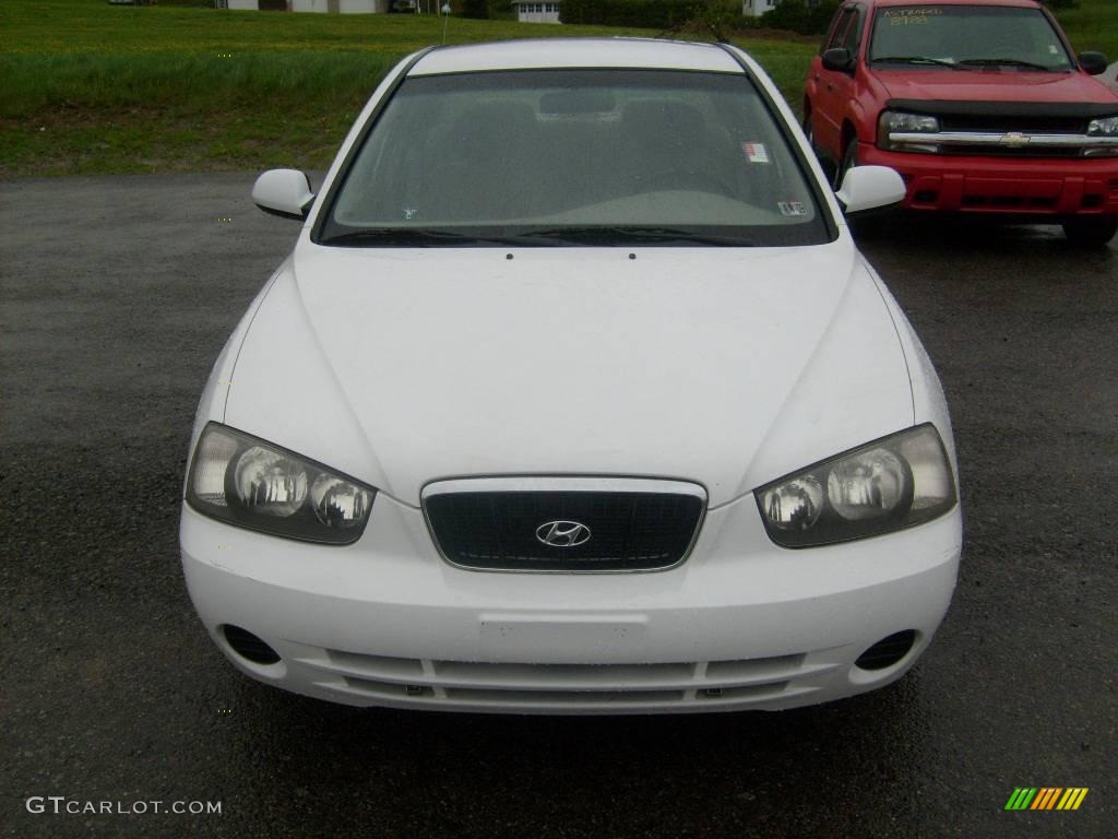2001 Elantra GLS - Noble White / Beige photo #8