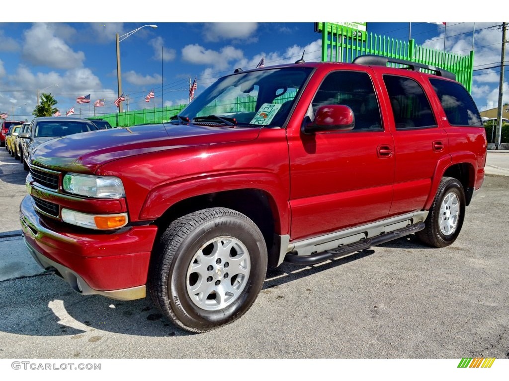 2005 Tahoe Z71 4x4 - Sport Red Metallic / Tan/Neutral photo #71