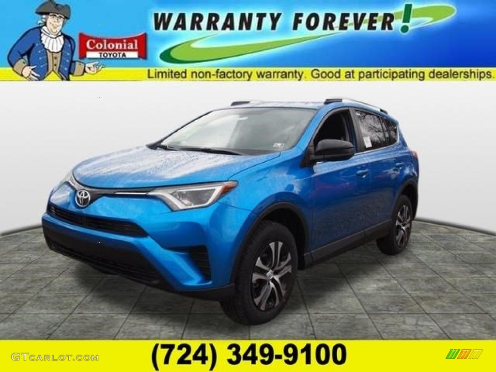 2016 Electric Storm Blue Toyota RAV4 LE AWD 109371313 Photo 2
