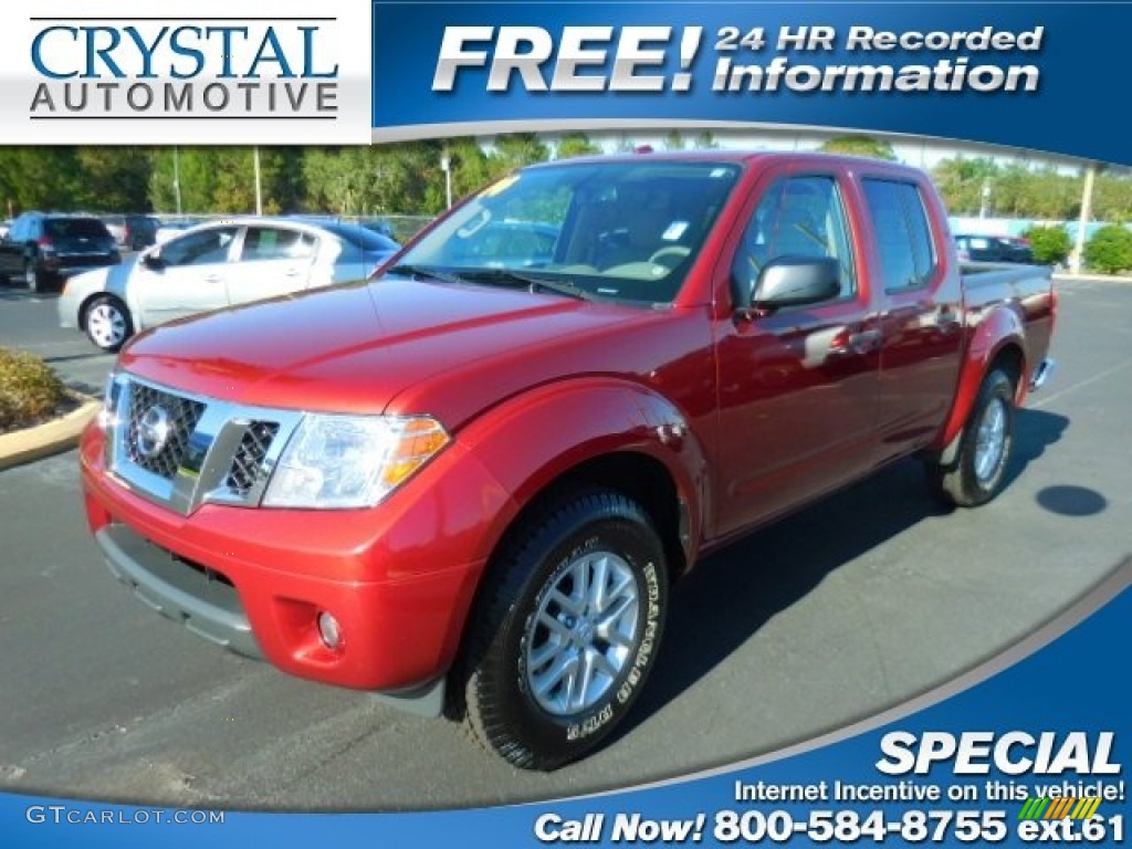 2014 Frontier SV Crew Cab - Cayenne Red / Beige photo #1