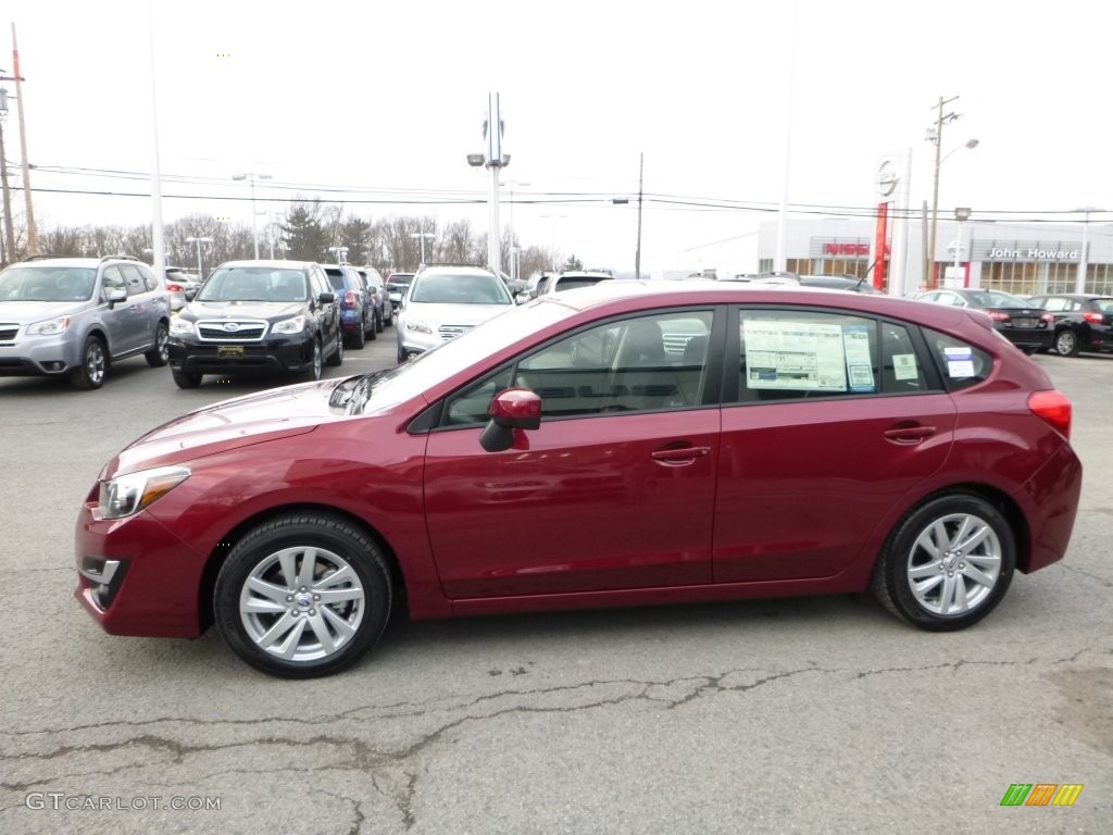 Venetian Red Pearl 2016 Subaru Impreza 2.0i Premium 5-door Exterior Photo #109381635