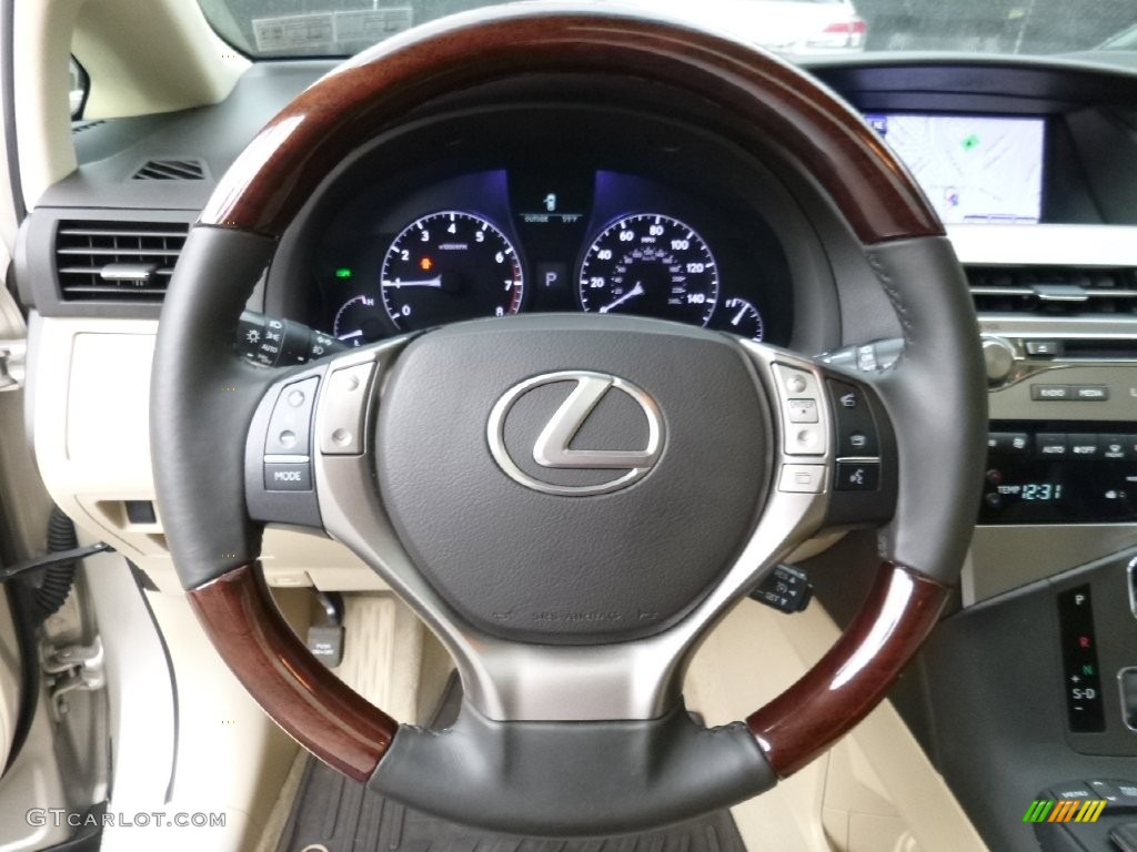 2015 Lexus RX 350 AWD Parchment Steering Wheel Photo #109384244