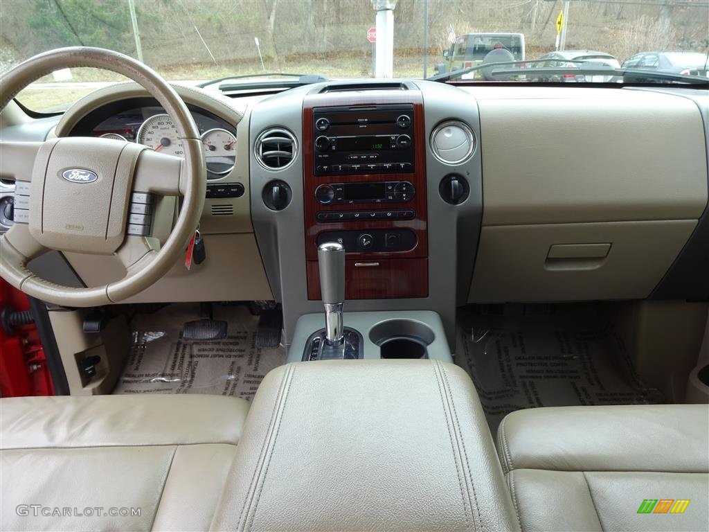 2006 F150 Lariat SuperCab 4x4 - Bright Red / Tan photo #12