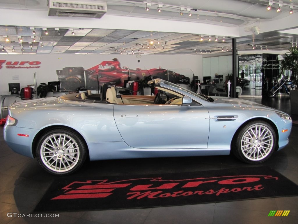 2009 DB9 Volante - Glacial Blue / Sandstorm photo #14