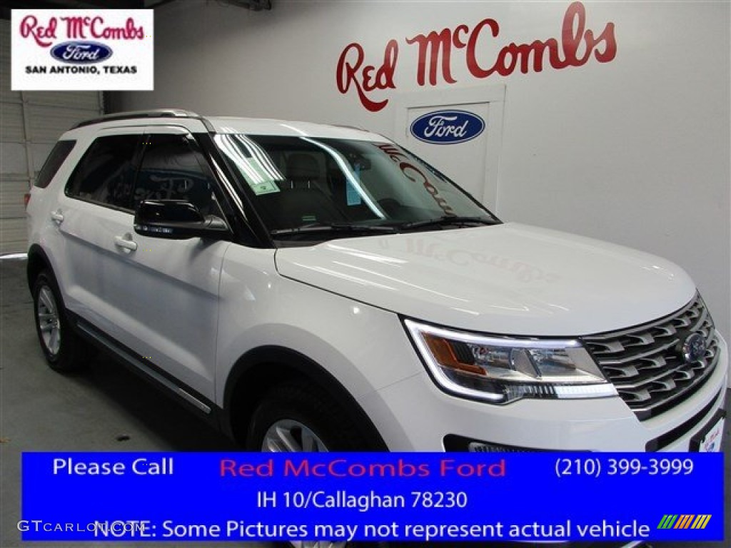 2016 Explorer XLT - Oxford White / Medium Light Camel photo #1