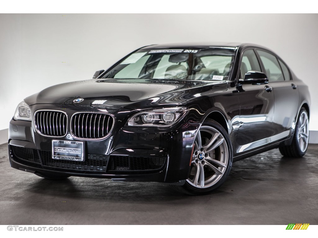 2013 7 Series 740Li Sedan - Black Sapphire Metallic / Ivory White/Black photo #13