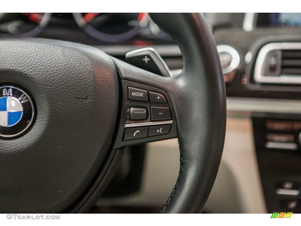 2013 7 Series 740Li Sedan - Black Sapphire Metallic / Ivory White/Black photo #18