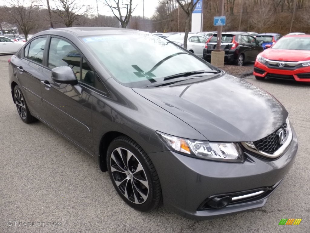 2013 Civic Si Sedan - Polished Metal Metallic / Black photo #7
