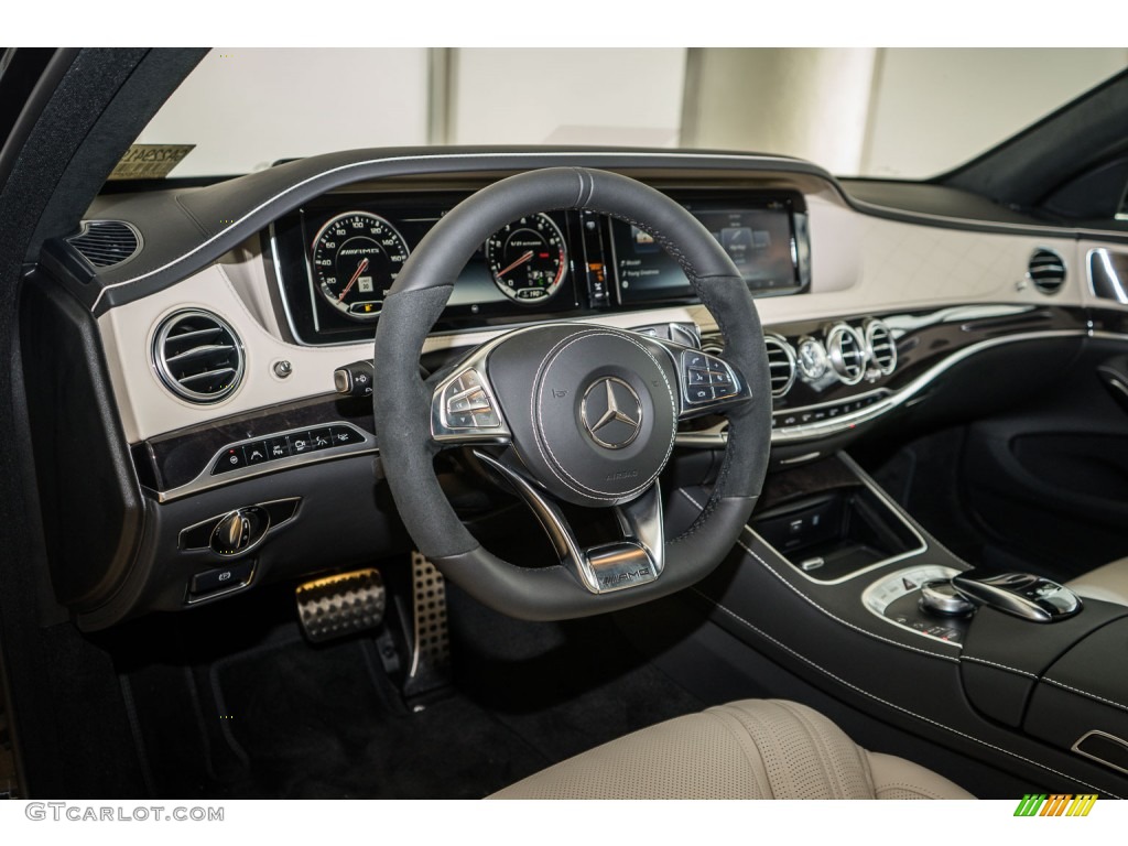 Porcelain/Black Interior 2016 Mercedes-Benz S 63 AMG 4Matic Sedan Photo #109398562