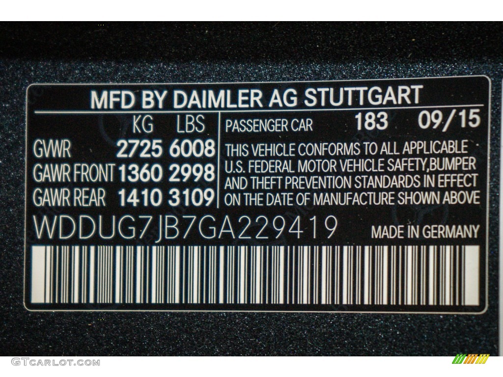 2016 S Color Code 183 for Magnetite Black Metallic Photo #109398592