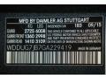 183: Magnetite Black Metallic 2016 Mercedes-Benz S 63 AMG 4Matic Sedan Color Code