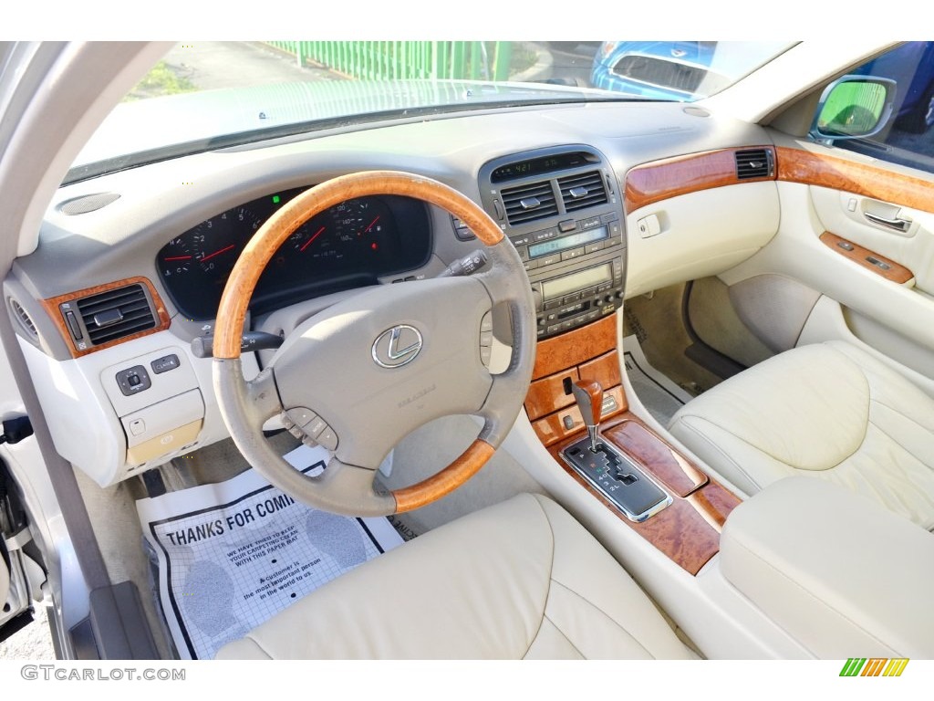2002 LS 430 - Millennium Silver Metallic / Ecru Beige photo #17