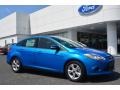 2014 Blue Candy Ford Focus SE Sedan  photo #1