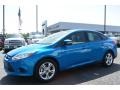 2014 Blue Candy Ford Focus SE Sedan  photo #3