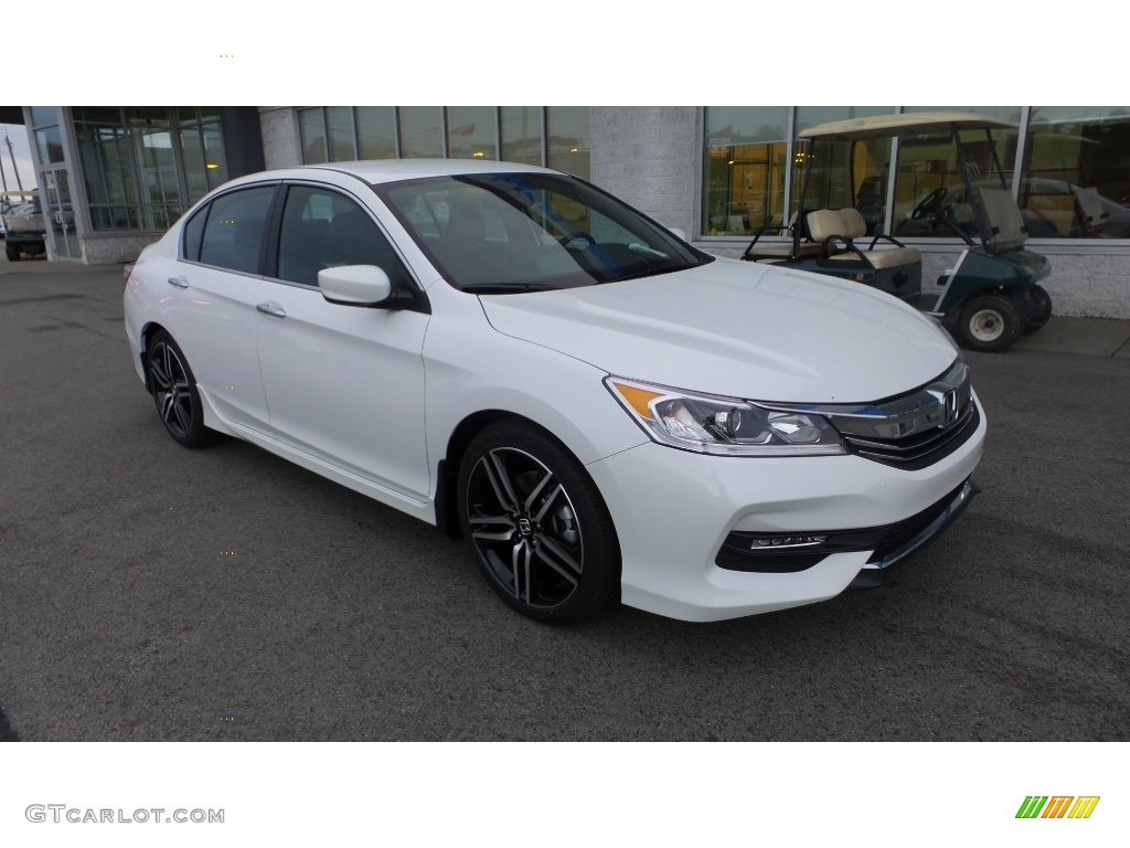 2016 White Orchid Pearl Honda Accord Sport Sedan 109390965 2016 Accord Sport Sedan White Orchid Pearl Black Photo 1