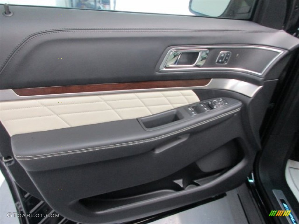 2016 Ford Explorer Platinum 4WD Platinum Medium Soft Ceramic Nirvana Leather Door Panel Photo #109404411