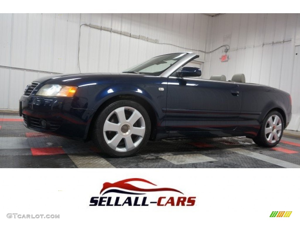 2003 A4 3.0 Cabriolet - Aquamarine Blue Metallic / Beige photo #1