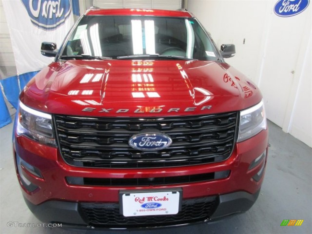 2016 Explorer Sport 4WD - Ruby Red Metallic Tri-Coat / Ebony Black photo #2