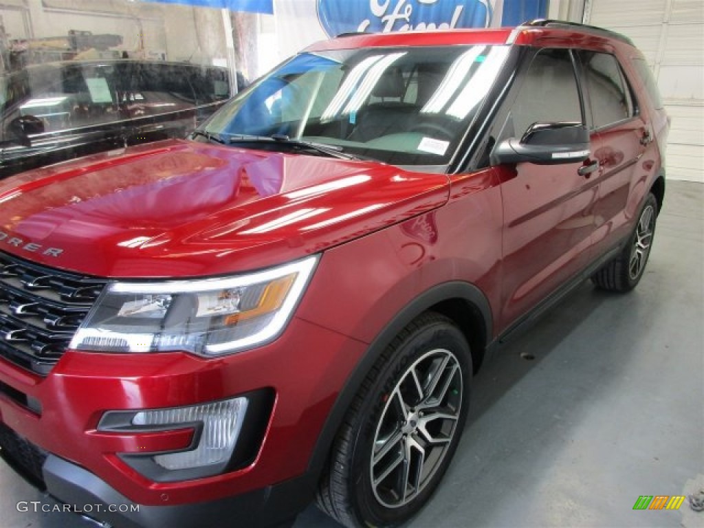 2016 Explorer Sport 4WD - Ruby Red Metallic Tri-Coat / Ebony Black photo #3