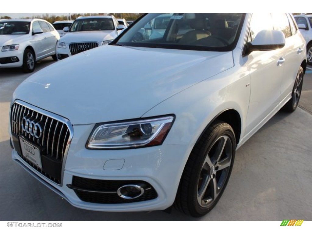 2016 Q5 3.0 TFSI Premium Plus quattro - Glacier White Metallic / Pistachio Beige photo #3