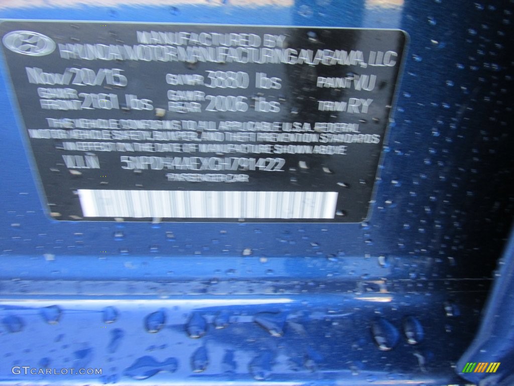 2016 Elantra Value Edition - Blue / Black photo #33