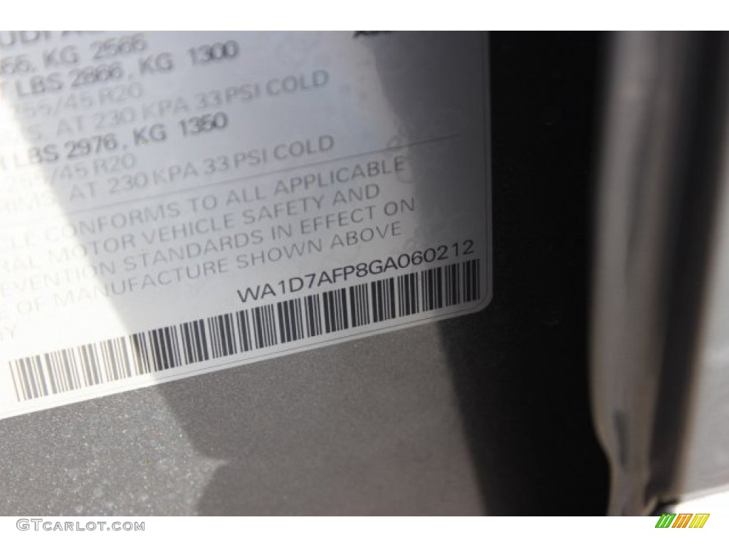 2016 Q5 3.0 TFSI Premium Plus quattro - Monsoon Gray Metallic / Black photo #46