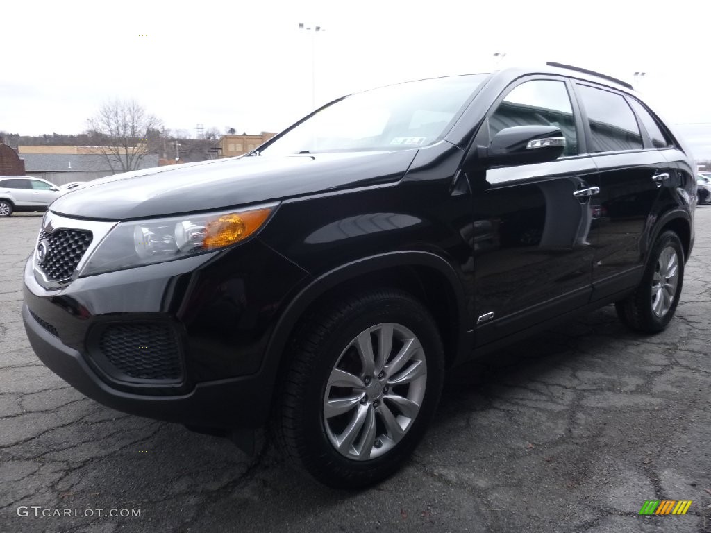 2011 Sorento LX V6 AWD - Ebony Black / Gray photo #7