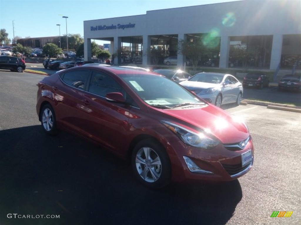 2016 Elantra Value Edition - Red / Beige photo #1