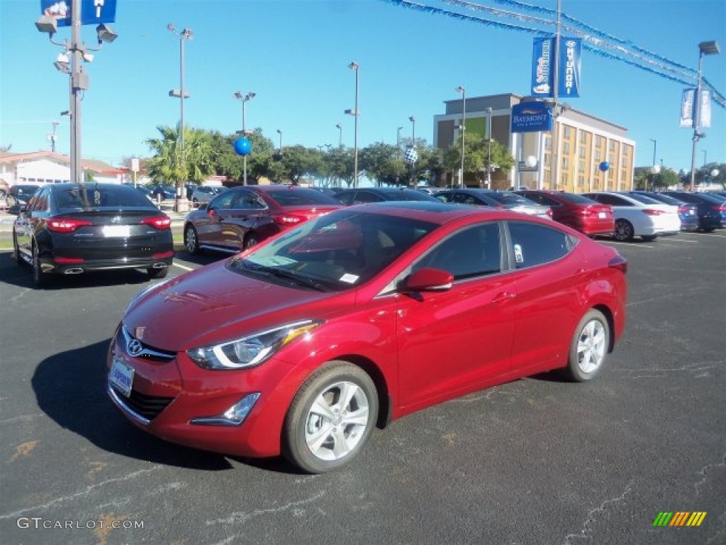 2016 Elantra Value Edition - Red / Beige photo #5