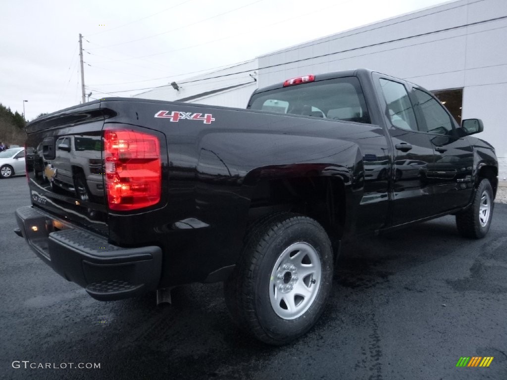 2016 Silverado 1500 WT Double Cab 4x4 - Black / Dark Ash/Jet Black photo #6